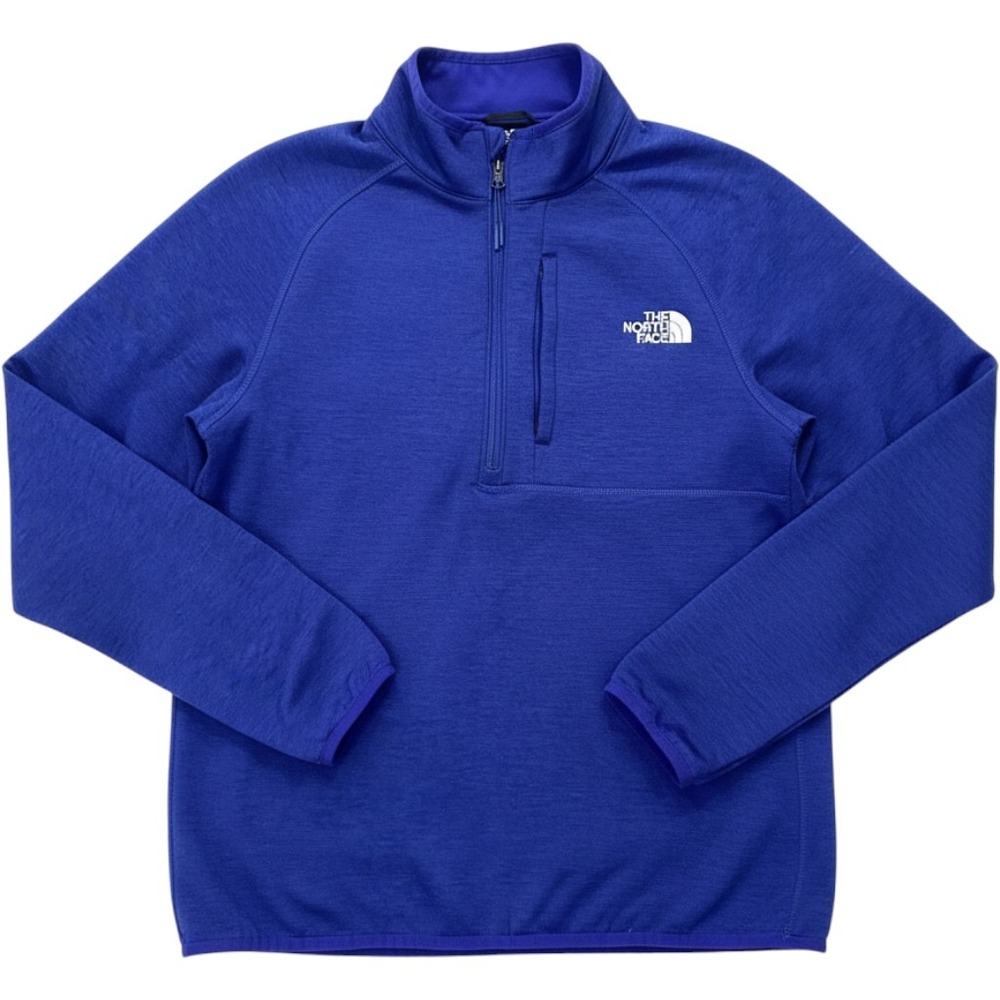 The North Face 1/4 Zip Pullover Mens Medium Blue Fleece Chest Pocket NF0A3LHL